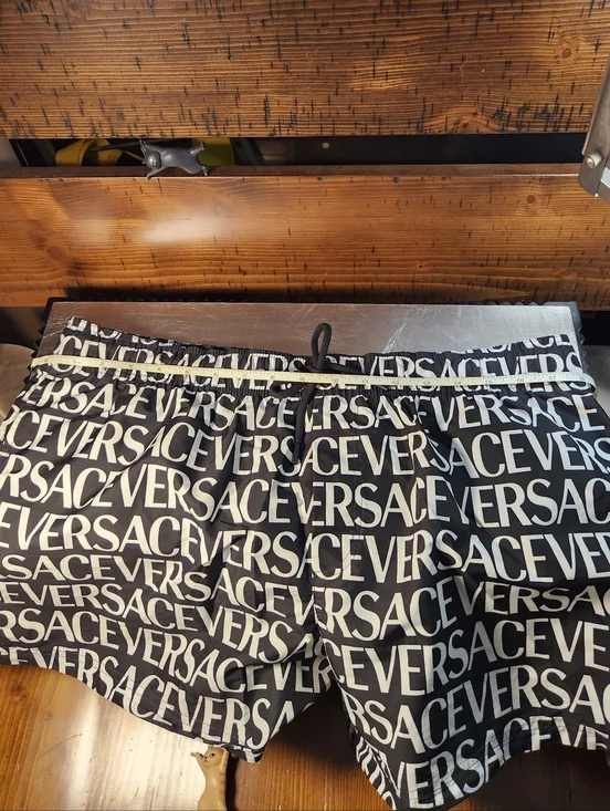 VERSACE All Over Logo Board Shorts - Picture 10 of 12